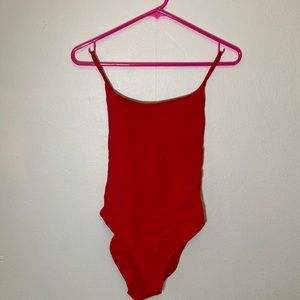 Everlane M Red Swimsuit “The String One-Piece”